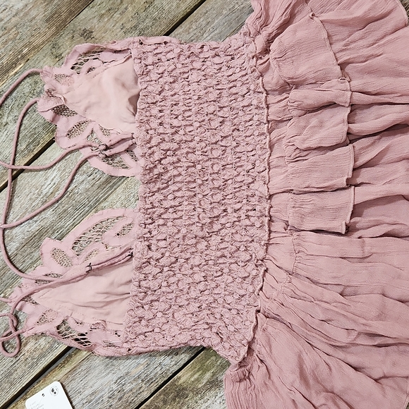 Free People Adella Cami in Dusty Mauve sz Small MSRP $68 FP1035 - Picture 9 of 10